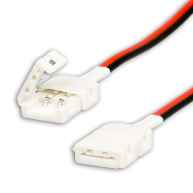 Clip-Verbinder mit Kabel (max. 5A) C1-28 für 2-pol. IP20 Flexstripes mit Breite 8mm, Pitch >12mm
