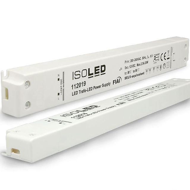 LED Trafo 24V/DC, 0-30W, SELV, ultraflach, ultraschmal