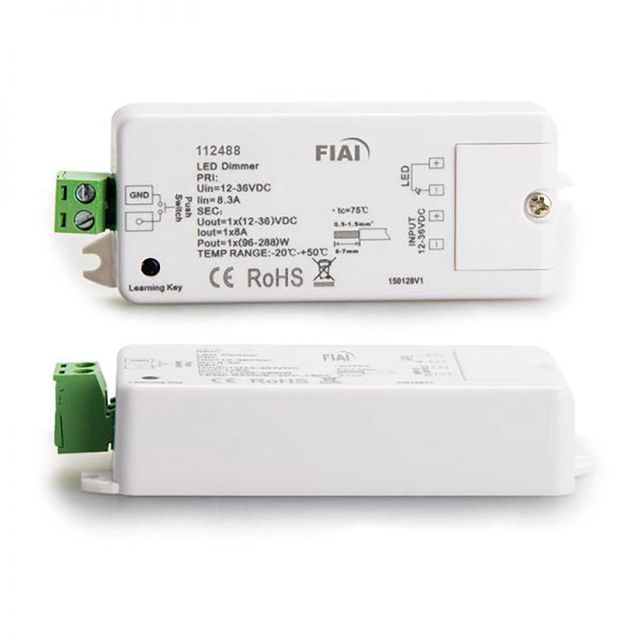 Sys-One Funk/Push PWM-Dimmer, 1 Kanal, 12-36V 8A, 48V 4A