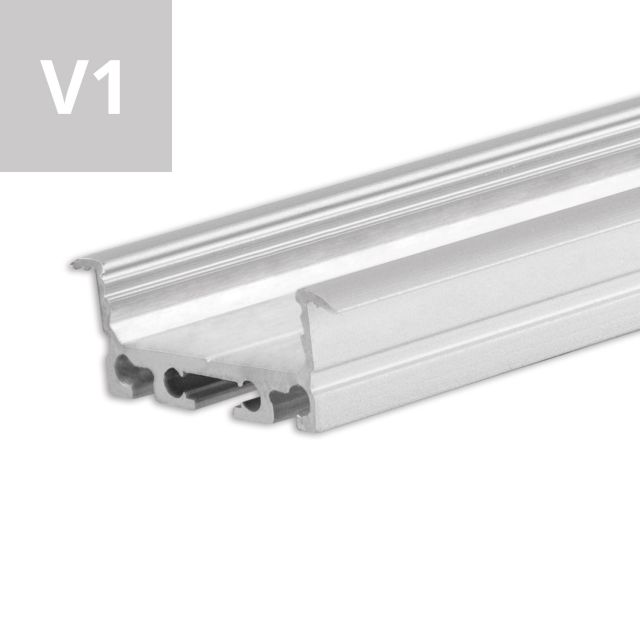LED Einbauprofil DIVE20 FLAT V1 Aluminium eloxiert, 200cm