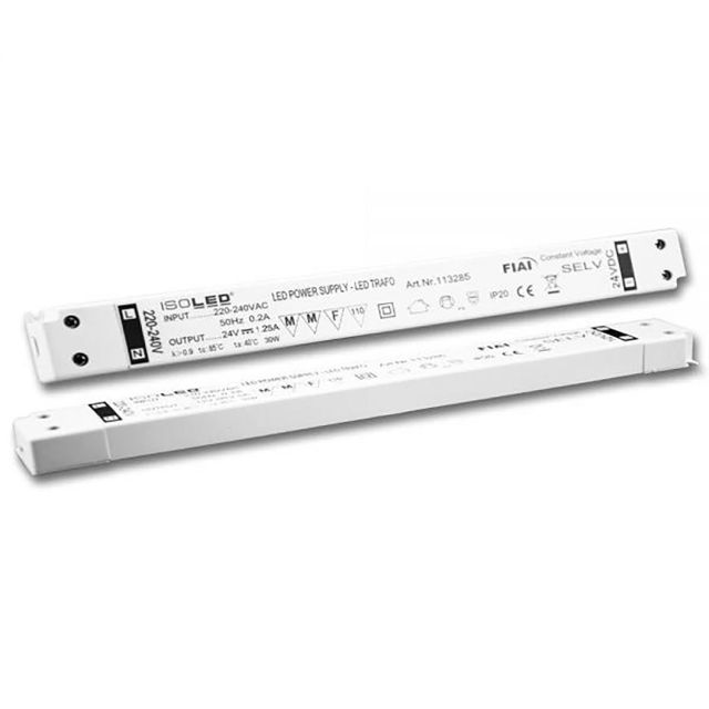 LED Trafo 24V/DC, 0-30W, SELV, ultraflach, ultraschmal