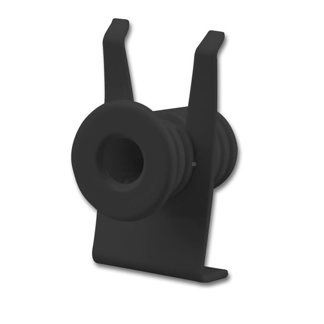 Mini-Plug Anschlussblende mit Zugentlastung für 113528, schwarz