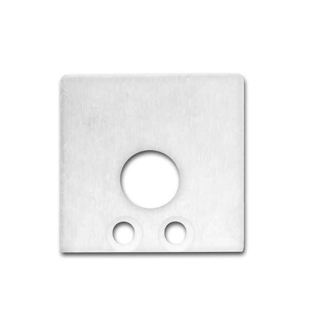 Endkappe EC 59W weiß RAL 9010 für Profil SURF16 mit Kabeldurchführung, 2 STK, inkl. Schrauben