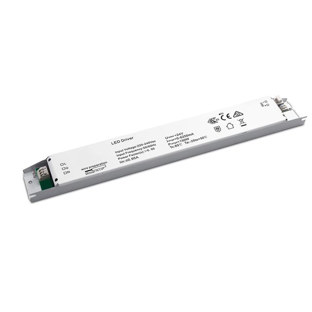 LED Leuchten-Trafo 24V/DC, 0-150W, flach