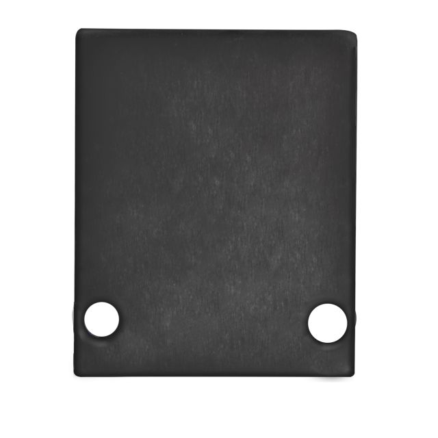 Endkappe EC89B Aluminium schwarz RAL 9005 für Profil HIDE SINGLE inkl. Schrauben