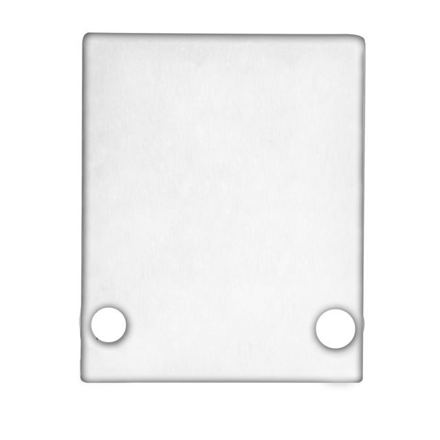 Endkappe EC89W Aluminium weiß RAL 9003 für Profil HIDE SINGLE inkl. Schrauben