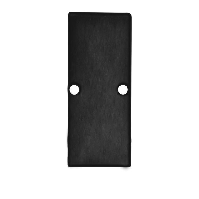 Endkappe EC90 Aluminium schwarz RAL 9005 für Profil HIDE DOUBLE inkl. Schrauben
