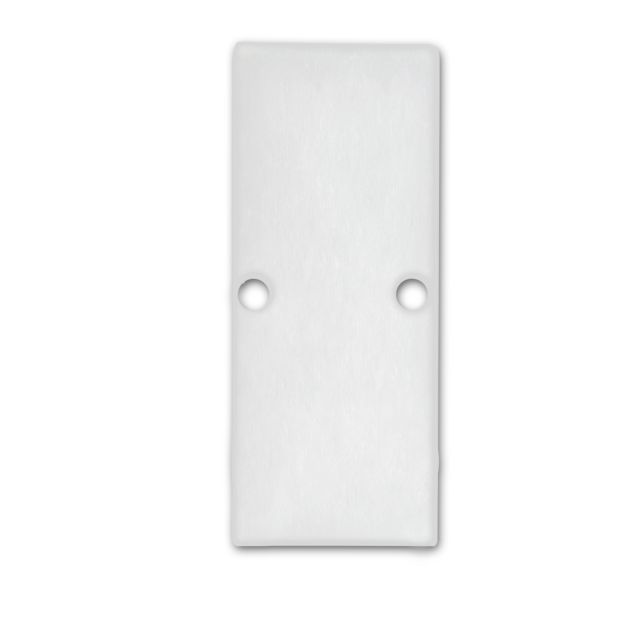 Endkappe EC90 Aluminium weiß RAL 9003 für Profil HIDE DOUBLE inkl. Schrauben