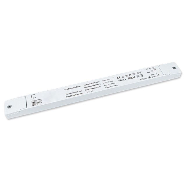 LED PWM-Trafo 24V/DC, 0-250W, Push/DALI-2 dimmbar, SELV, flach