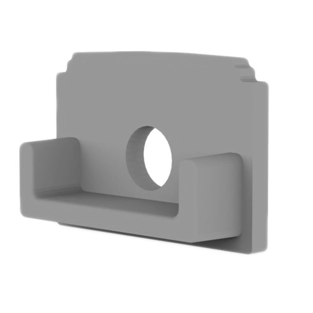 Endkappe E203 für LED Fliesenprofil Abschluss, mit Kabeldurchführung, 1STK