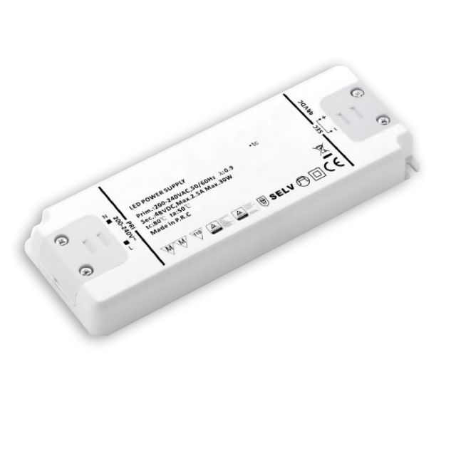 LED Trafo 48V/DC, 0-60W, SELV, ultraflach