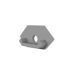 Endkappe E217 für LED Trockenbauprofil Ausseneck, mit Kabeldurchführung, 1STK